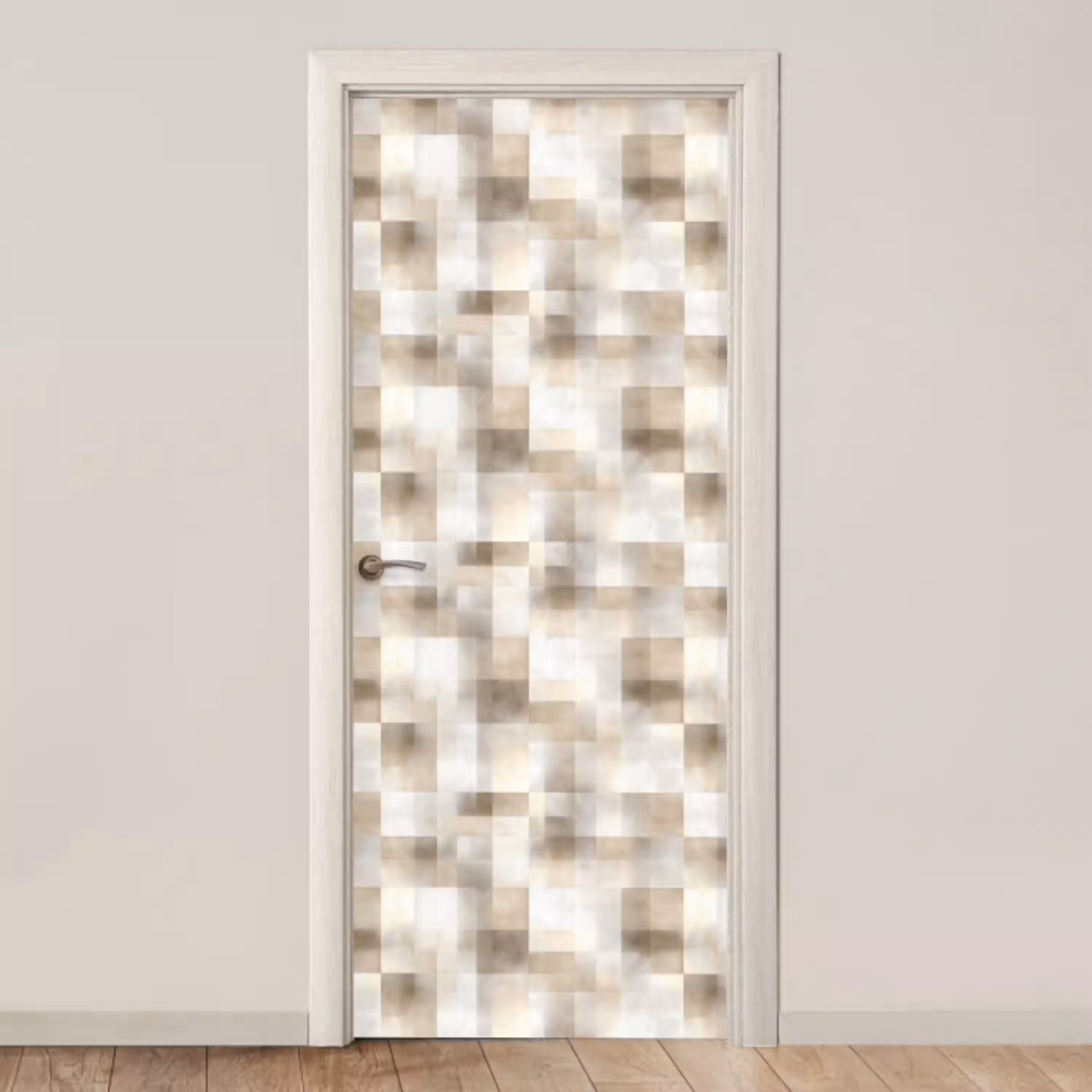 Textuur - Linnen - Beige deurposter klein 289 -3d_beige