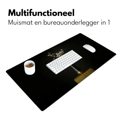 Bloembollen - Wit - Vaas - Minimalistisch Muismat XXL klein -sfeer4