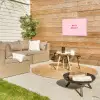 Girl power - Roze - Hartje Tuinposter op houten frame 2 cm dik klein -sfeer2