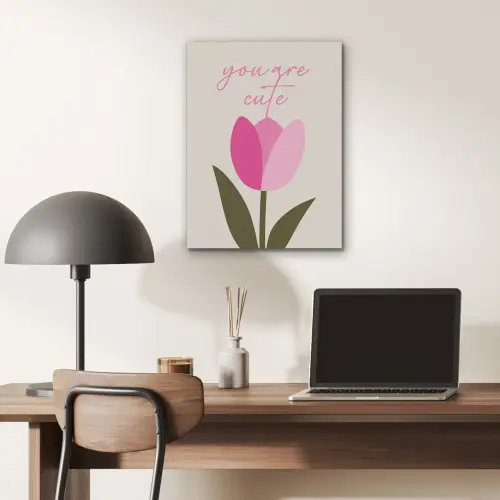 Tulp - Roze - Valentijn - Bloem PET vilt klein -sfeer5