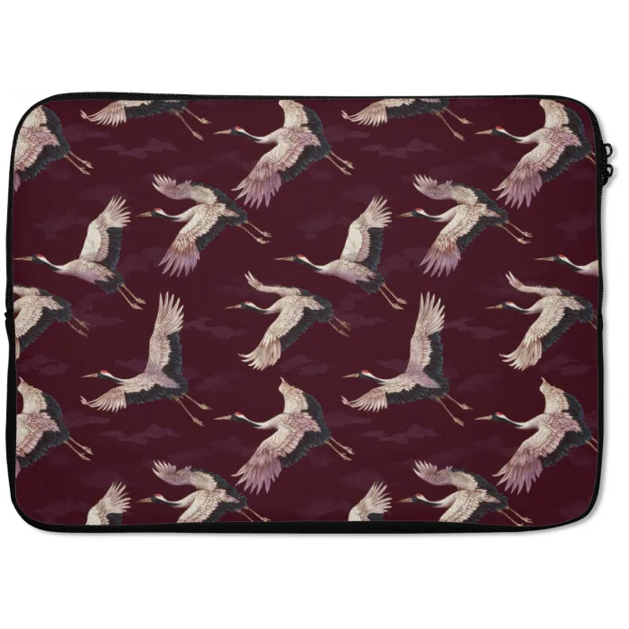Kraanvogels - Klassiek - Bordeaux laptophoes neopreen klein 279 -zkaufland3dotto