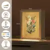 Bladeren - Boeket - Bloemen - Geel Light Box met kabel (Tafellamp) klein -USP_NL