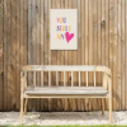 Hart - Valentijn - Tekst Tuinposter op houten frame 2 cm dik klein -sfeer4