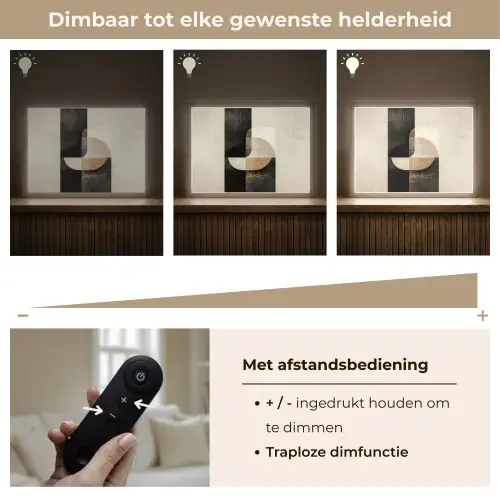 Modern - Vierkant - Vormen Light Box met batterij (Wandlamp) middel -USP_dimbaarNL