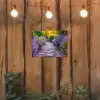 Lavendelpad bij zonsondergang tuinposter los doek klein -sfeer1