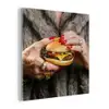 Vrouw - Hamburger - Bontjas plexiglas 5mm klein -z3d