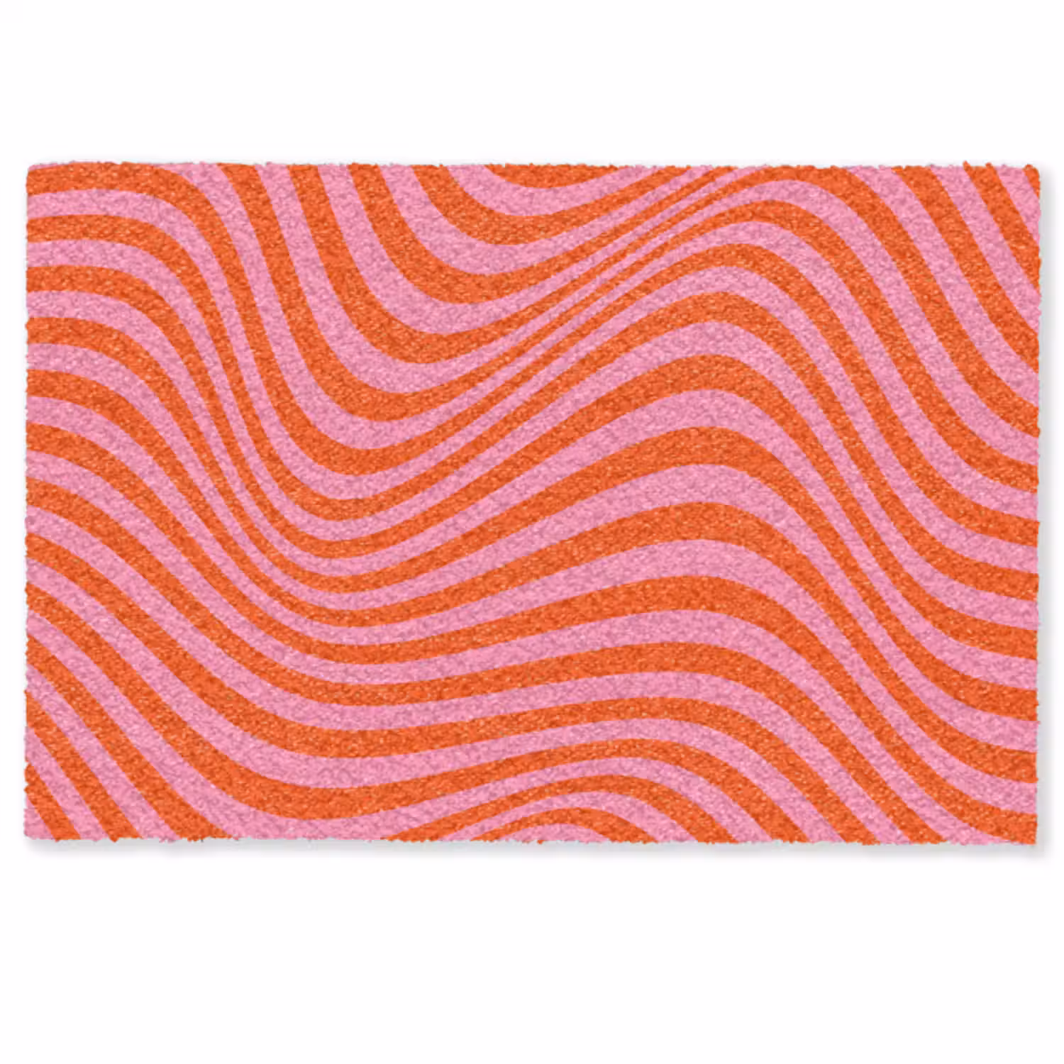 Deurmat - Golvend patroon - Rood - Roze - Lijnen