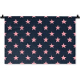 Patroon - Sterren - Roze Wandkleed katoen klein 269 -zz3d