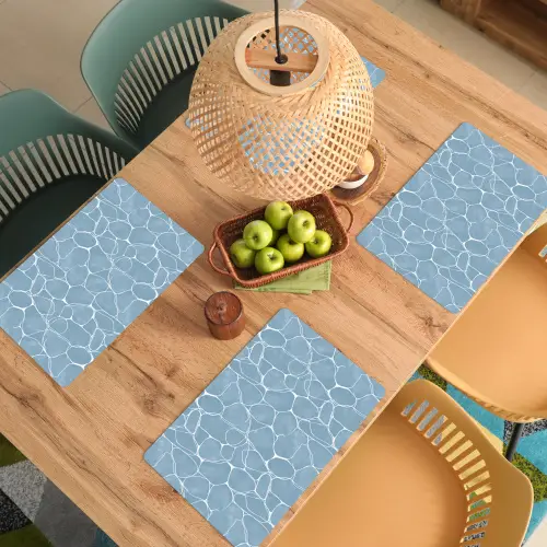 Organisch - Patroon - Blauw Placemat vinyl groot 368 -zzsfeer5_Kitchenyeah-website