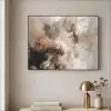 Verf - Abstract - Beige - Kunst Textielframe zwart klein -sfeer2