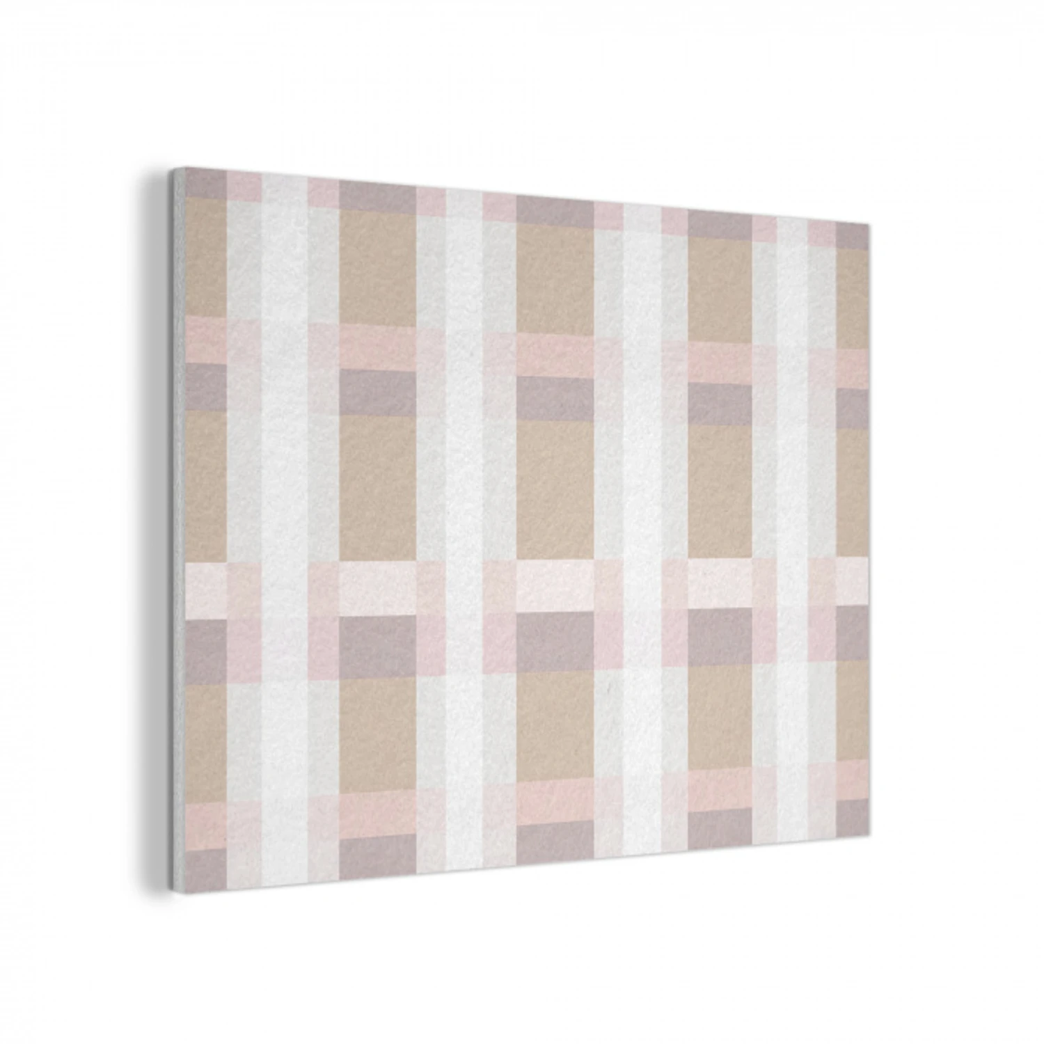 Ruitpatroon - Aardetinten - Minimalistisch PET vilt klein 837 -3d