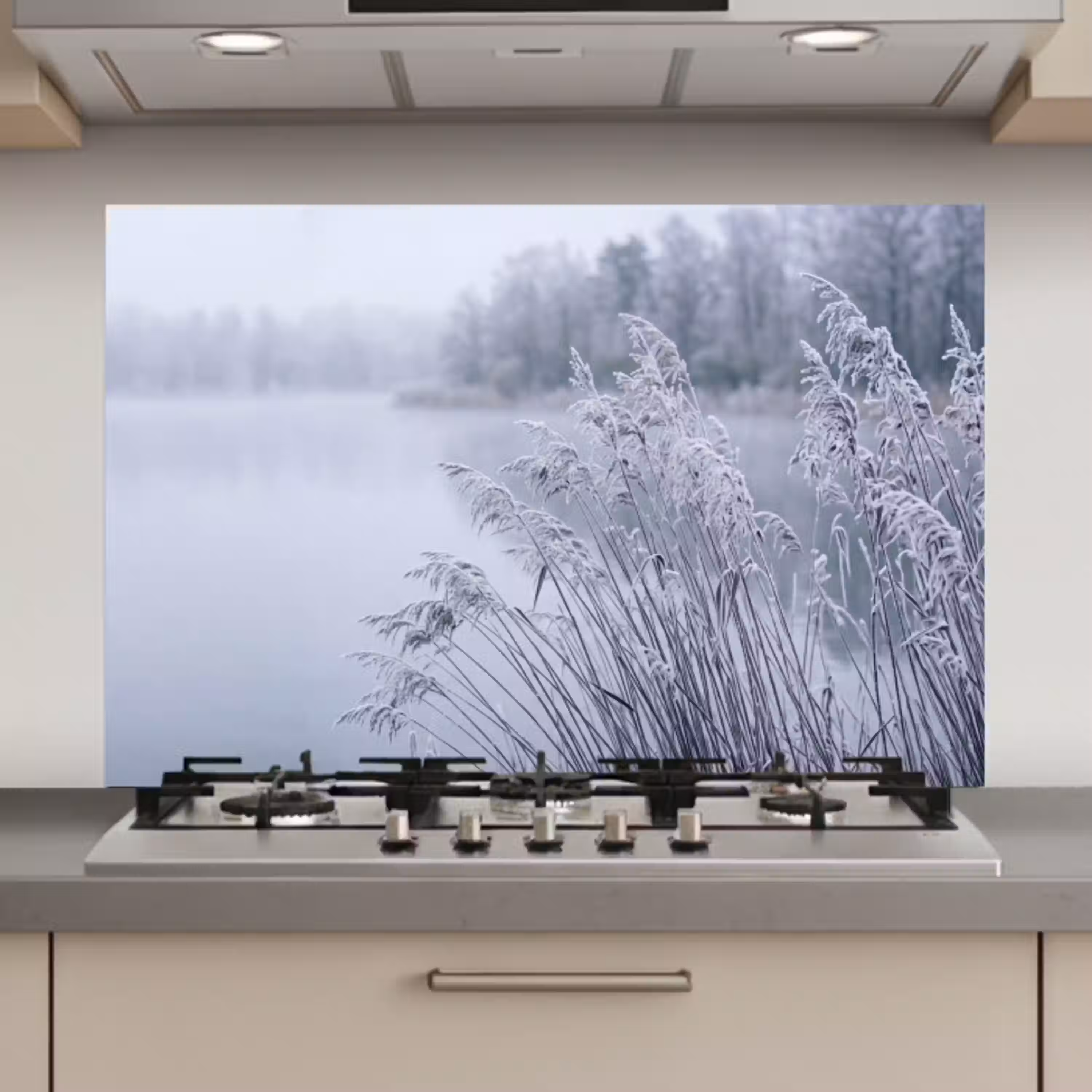 Riet - Bevroren - Winter - Natuur keuken achterwand spatscherm klein -3d_website