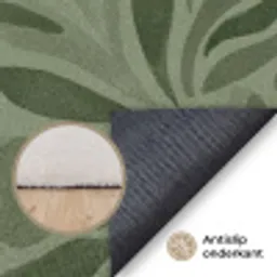 Sereen - Bladeren - Groen Vloerkleed Rechthoek klein 1091 -uniquesellingpoint_antislip_NL_DE