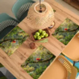 Ara - Jungle - Rood Placemat vinyl groot -zzsfeer5_Kitchenyeah-website