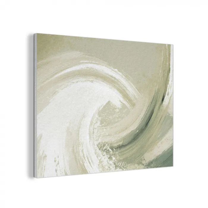 Abstract - Penseelstreken - Golven - Groen PET vilt klein -3d