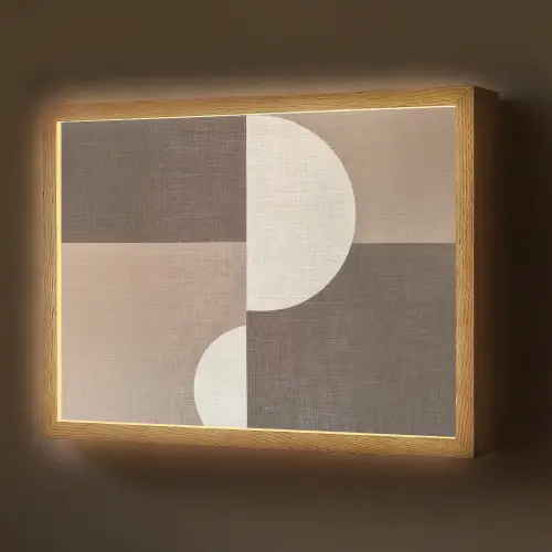 Raster - Halve cirkels - Contrast Light Box met batterij (Wandlamp) middel -z3d_website