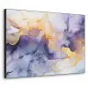 Marmer - Paars - Lila - Goud - Abstract Textielframe zwart klein -3d