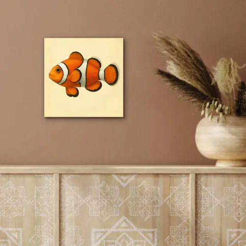 Vis - Oranje - Strepen aluminium wit klein -sfeer4