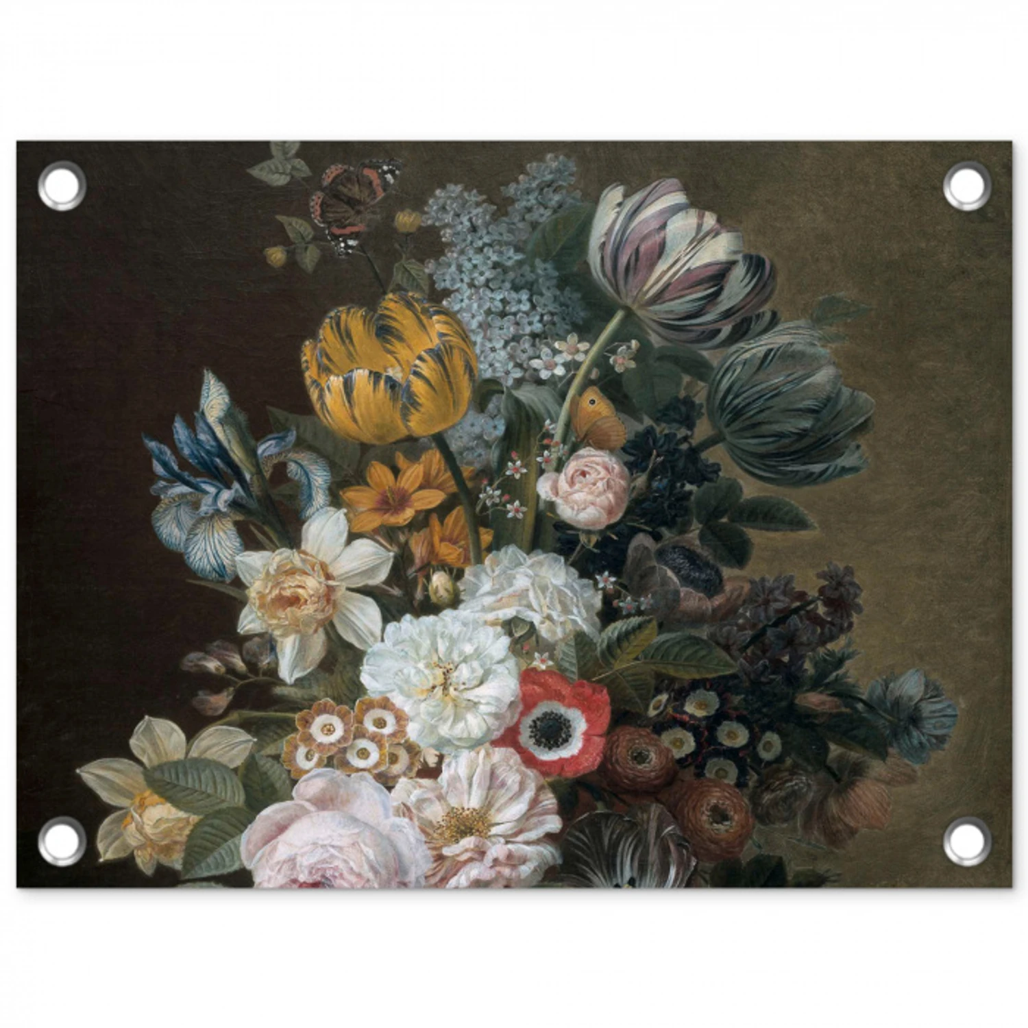 Stilleven met bloemen - Schilderij van Eelke Jelles Eelkema tuinposter los doek klein -3d