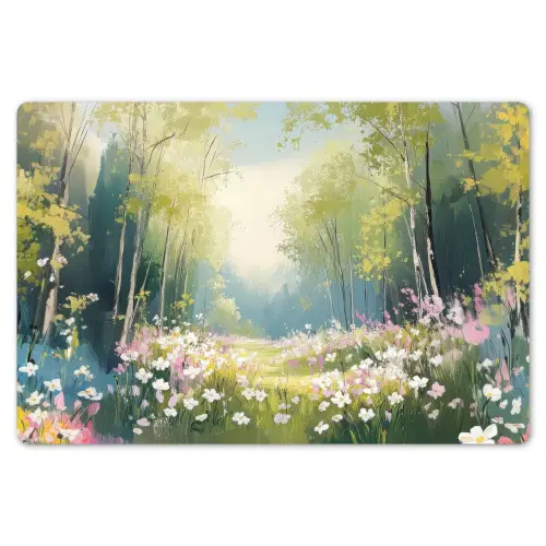 Bos - Schilderstijl - Kleurrijk Placemat vinyl groot -zzsfeer1_Kitchenyeah-website