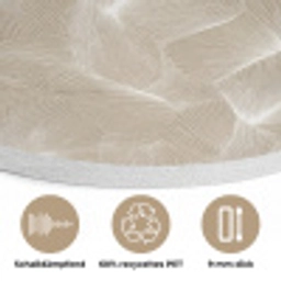 Organisch - Textuur - Beige Akoestische PET Vilt - Rond klein 838 -closeup_DE