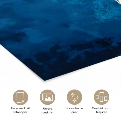 Zeilboot - Water - Abstract - Schaduw poster papier klein -closeup_NL