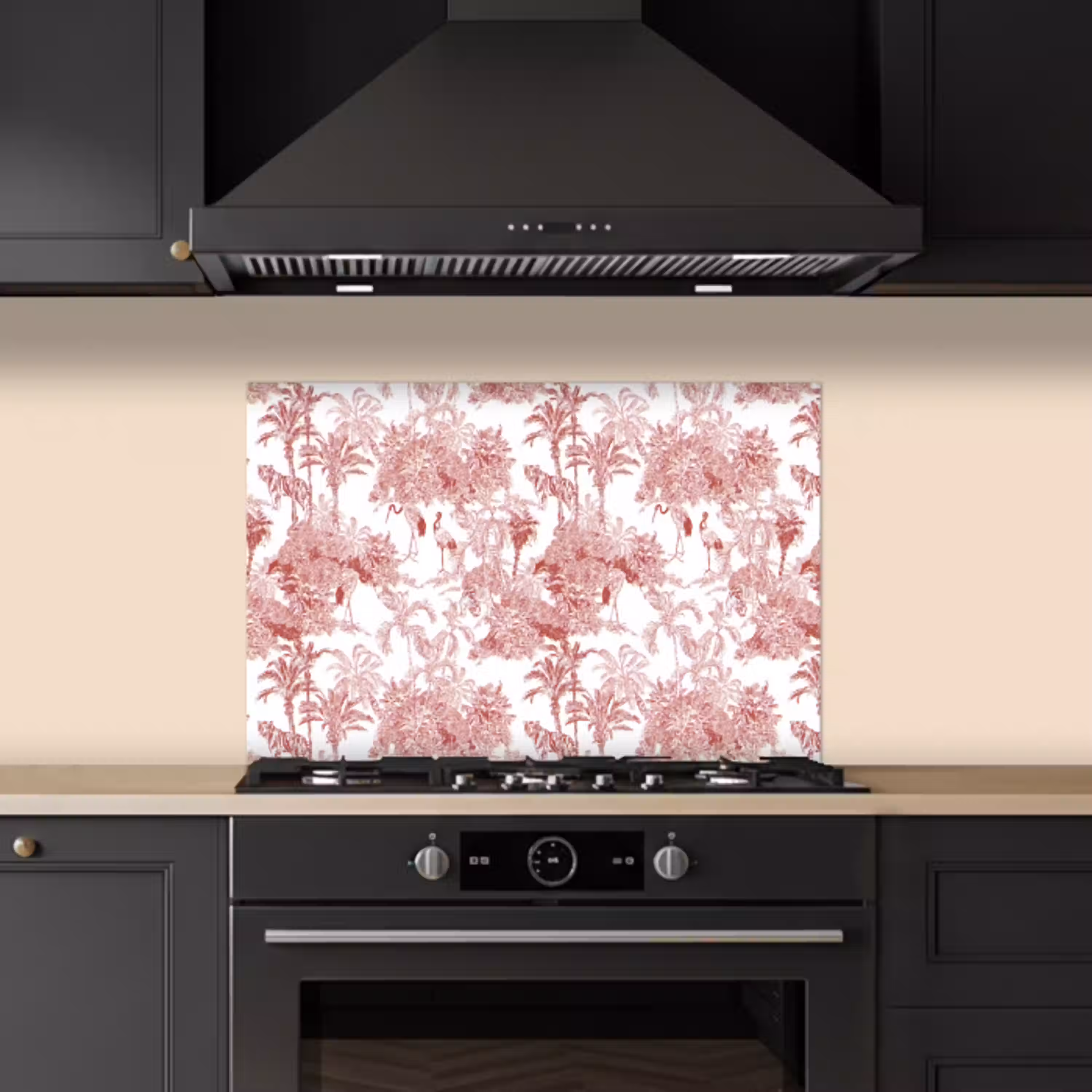 Tijger - Jungle - Natuur - Rood keuken achterwand spatscherm klein 900 -sfeer1
