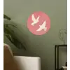 Duiven - Wit - Sierlijk Wandcirkel behangsticker klein -sfeer2