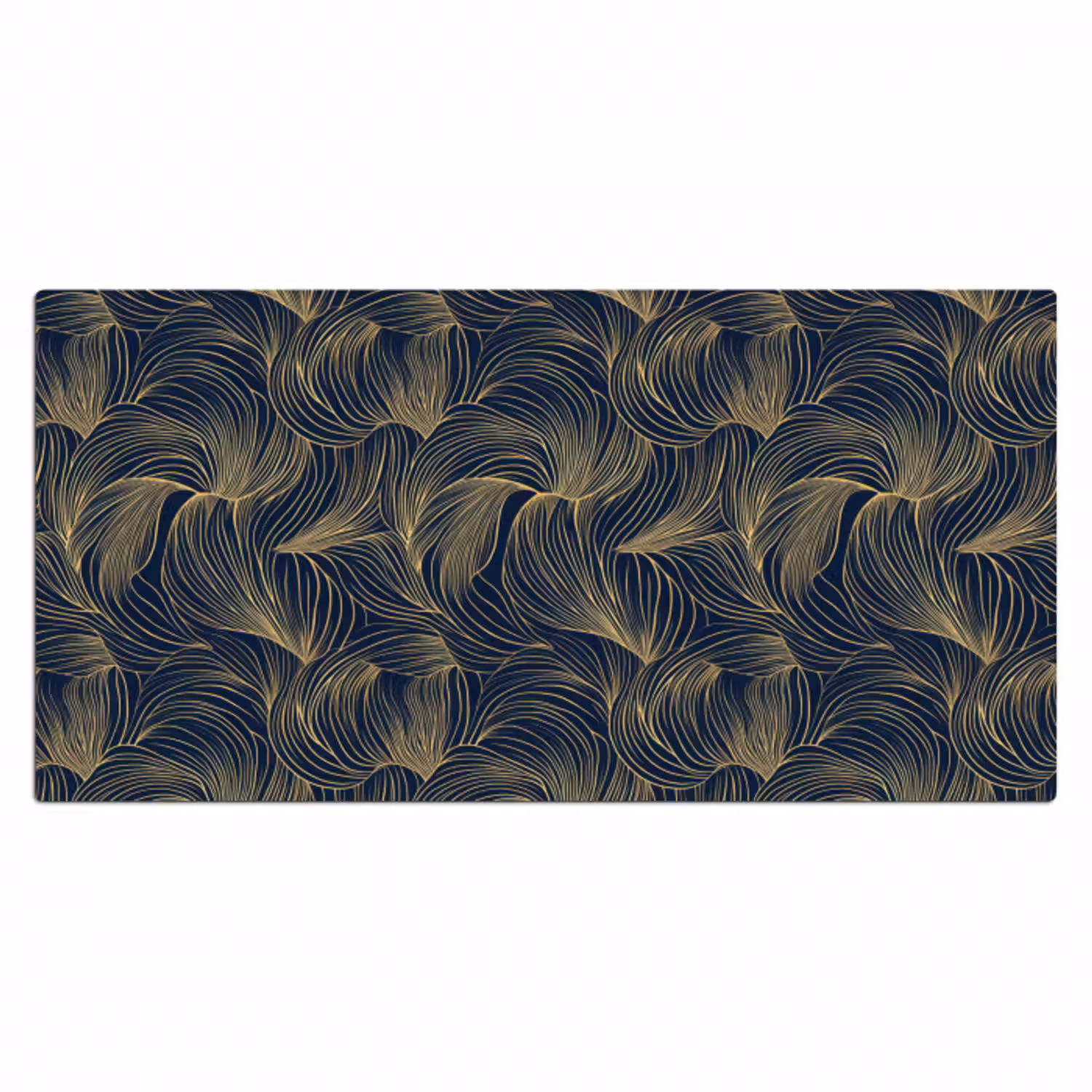 Schreibtischunterlage - Abstrakt - Linien - Blau - Gold