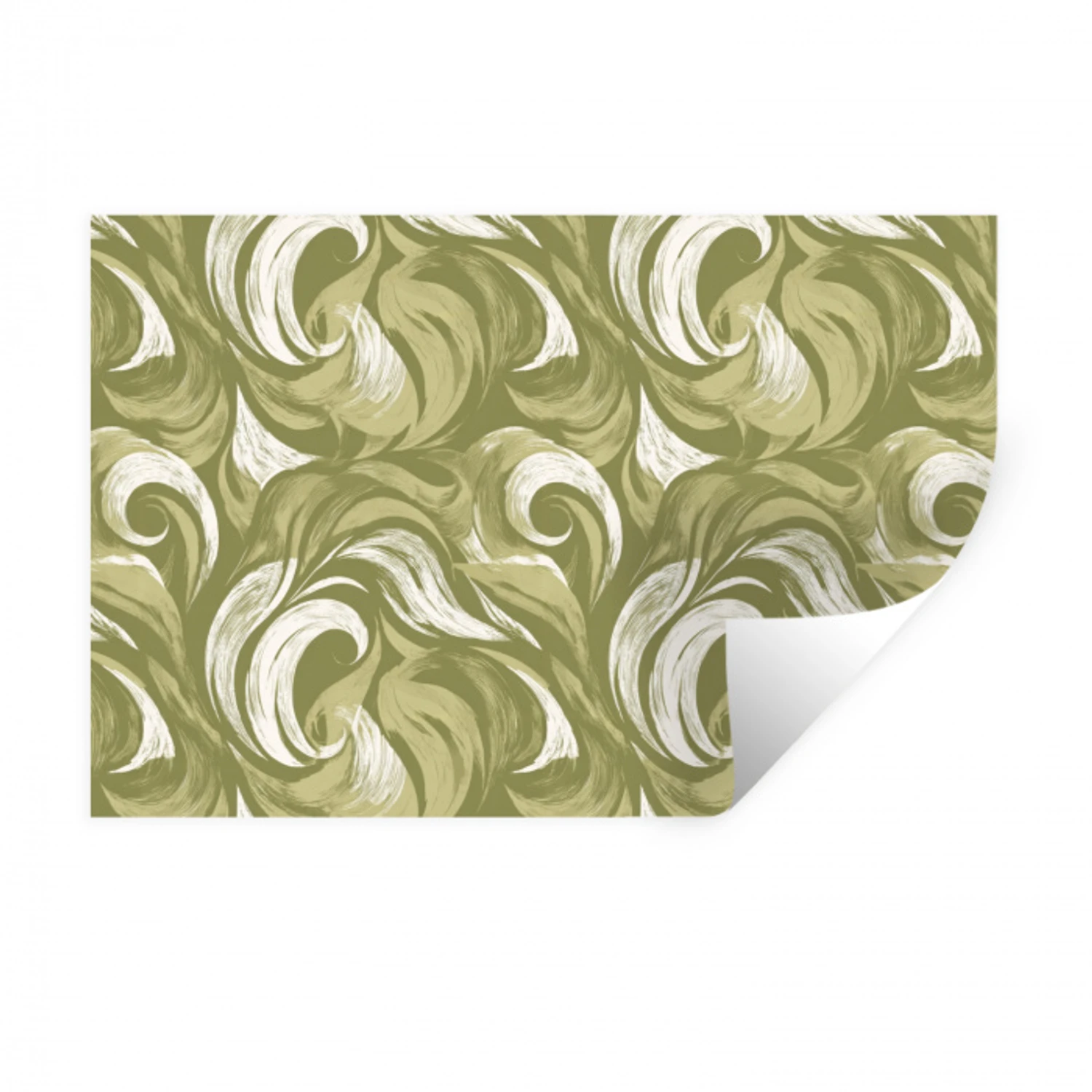 Abstract - Textuur - Groen Muursticker klein 286 -3d