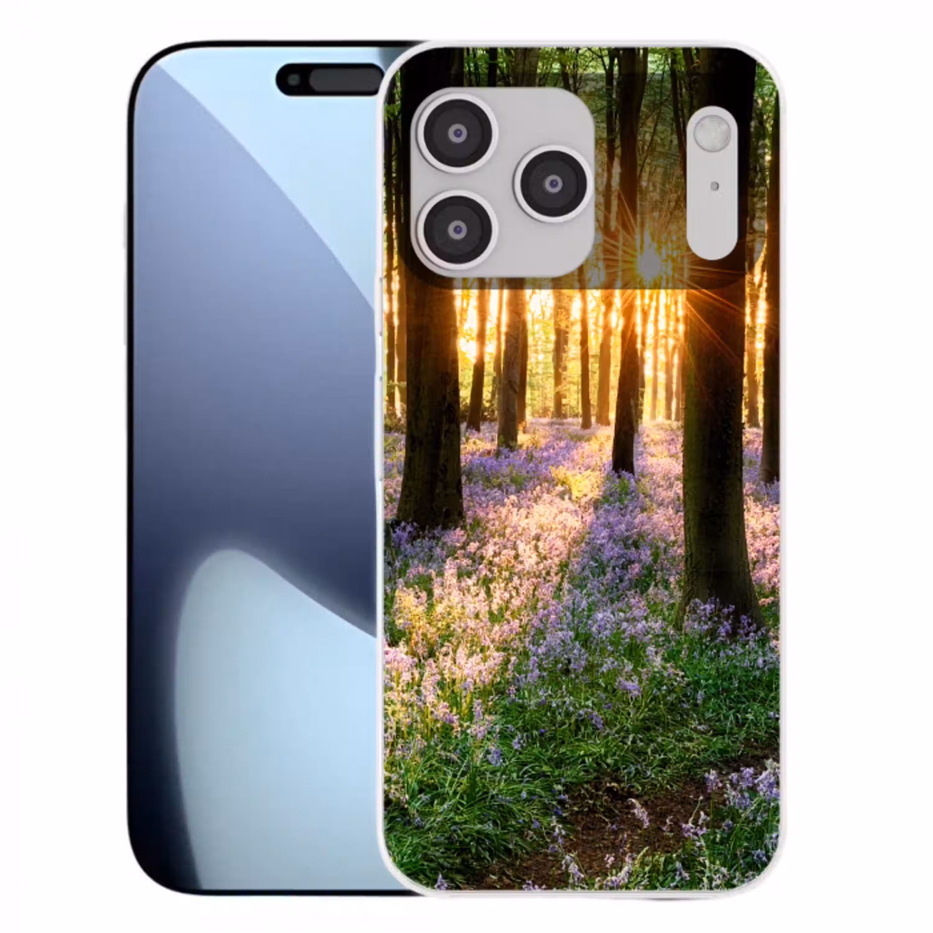 Bos - Bloemen - Lavendel - Zon - Paars - Natuur Telefoonhoesje iPhone 17 Pro Max klein -3d