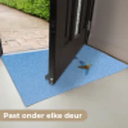 Papagaai - Vliegen - Blauw - Geel Deurmat klein -USP_NL