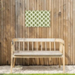 Patroon - Retro - Groen Tuinposter op houten frame 2 cm dik klein 845 -sfeer4