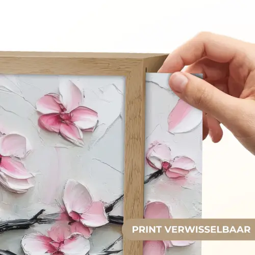 Bloesem - Kunstzinnig - Roze - Sakura Light Box met batterij (Wandlamp) middel -USP_websiteprintNL