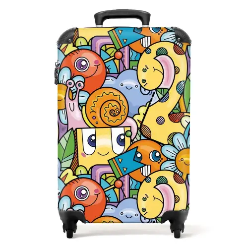 Monster met Stippen NBS - Handbagage koffer - Unisex middel -productfoto_recht