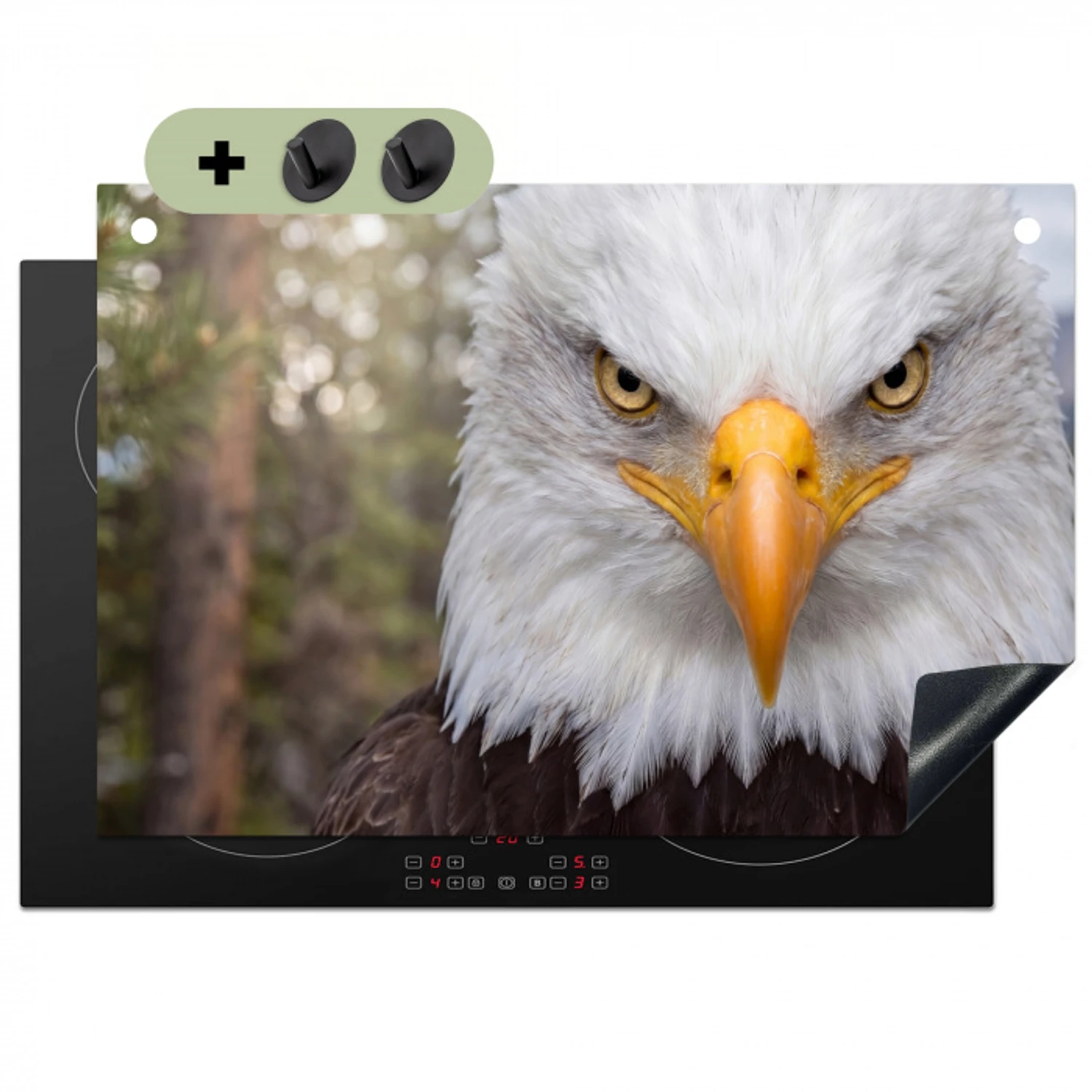 Amerikaans - Zeearend - Portret - Geel Inductie beschemer met haakjes klein -3d