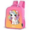 Kleine eenhoorn met regenboog kleuren Kinderrugzak - Roze middel -schuin