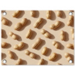 Pinda's - Patroon - Beige tuinposter los doek klein -3d