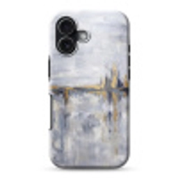 Abstract - Structuur - Goud - Grijs - Modern Toughcase MagSafe Apple iPhone 17 klein -3d