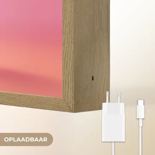 Peper - Disco - Rood - Glitter Light Box met batterij (Wandlamp) middel -USP_websiteoplaadbaarNL