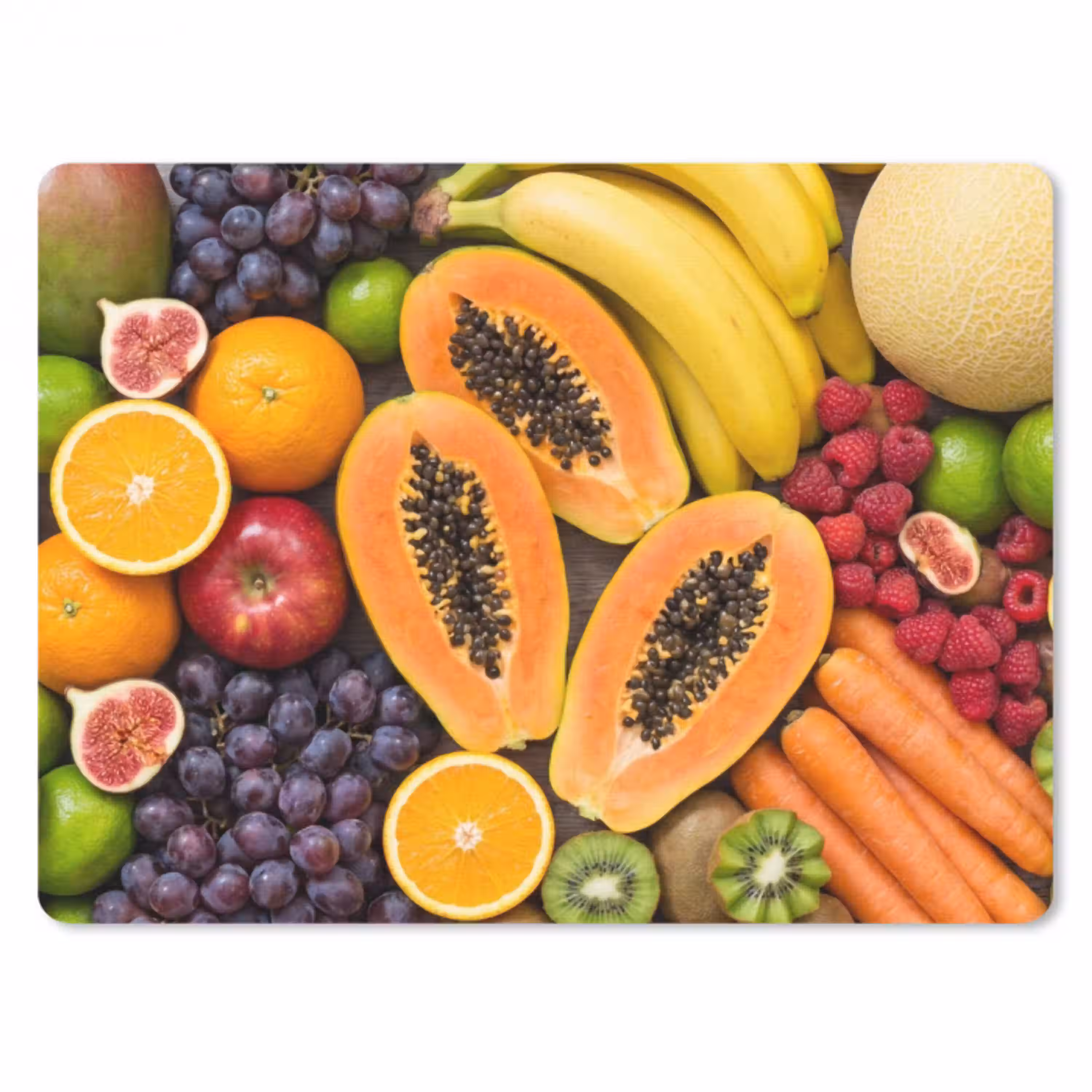 Eten - Fruit - Groenten - Vers - Kleurrijk muismat rubber klein -3d