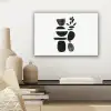 Japandi - Zwart - Abstract canvas 2cm klein -sfeer6
