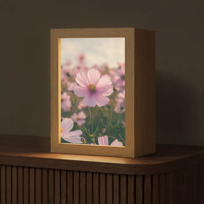 Bloemen - Paars - Wazig Light Box met kabel (Tafellamp) klein -z3d_website