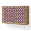 Patroon - Paars - Bloem Light Box met kabel (Wandlamp) klein -3d