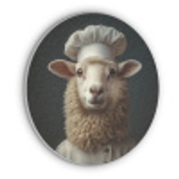 Schaap - Wol - Kok Akoestische PET Vilt - Rond klein -3d