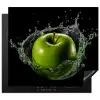 Appel - Groen - Fruit - Water - Zwart Inductie beschermer vinyl 3mm middel -3d