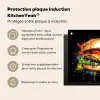 Hamburger - Graffiti - Verf - Kleurrijk - Eten - Abstract Inductie beschermer vinyl 3mm middel -zzzzzzusp-haakje_FR