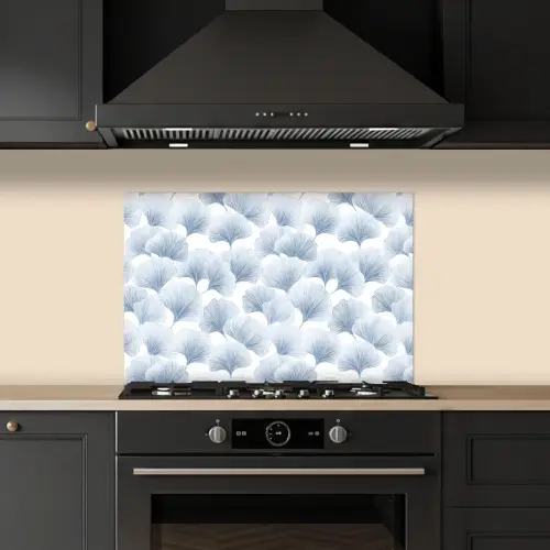 Waaier - Modern - Blauw keuken achterwand spatscherm klein 900 -sfeer1
