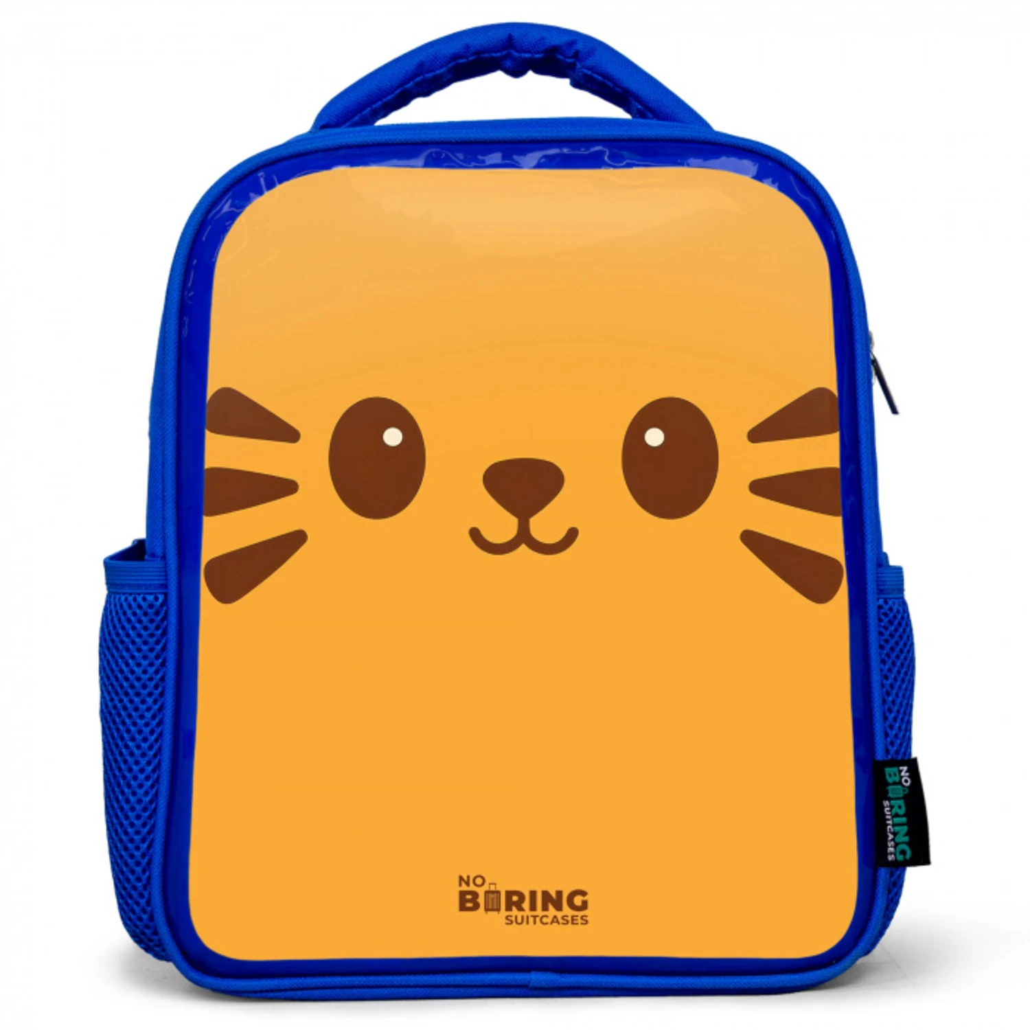 Kawai - Tijger - Oranje Kinderrugzak - Blauw middel -3d