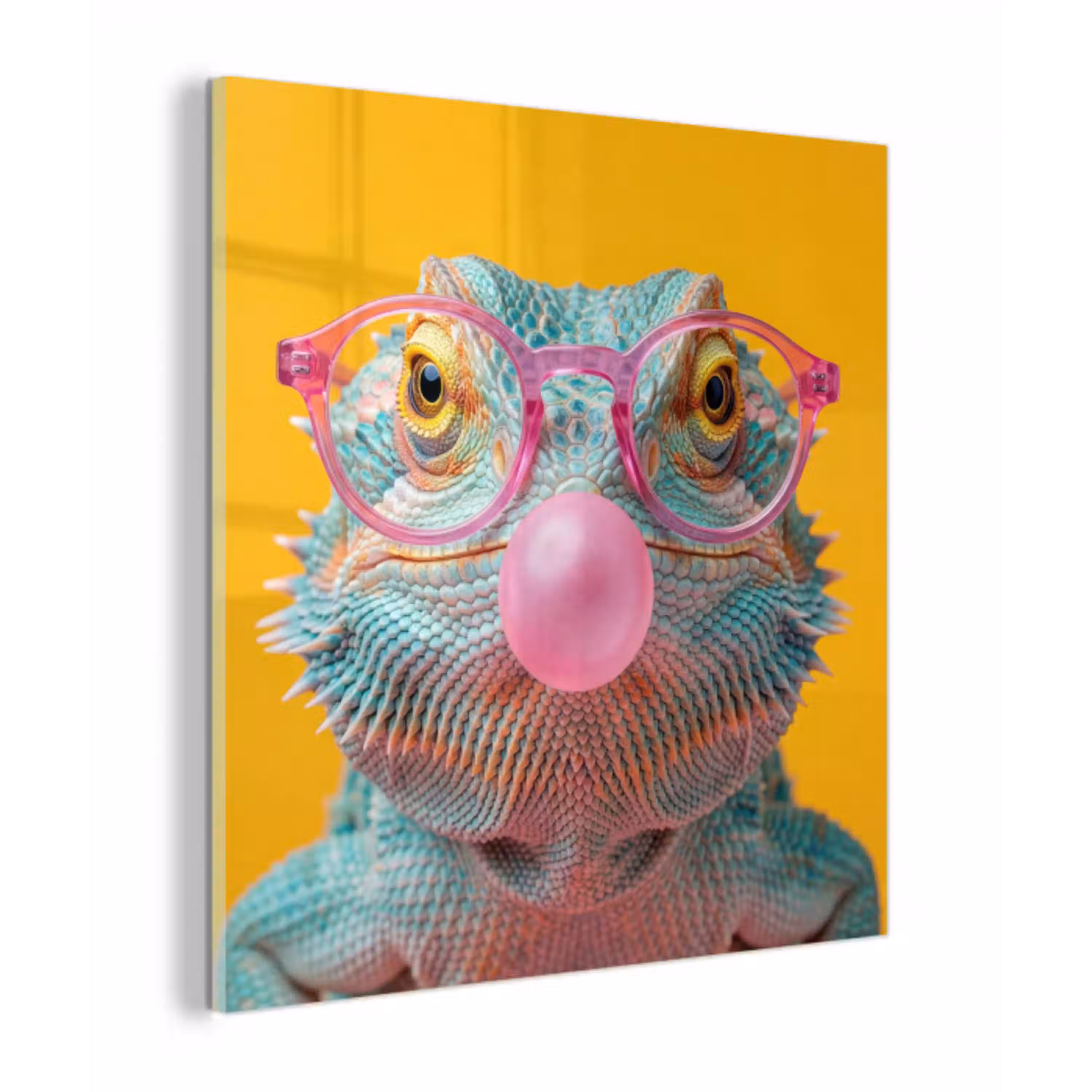 Kameleon - Kauwgom - Kleurrijk plexiglas 5mm klein -z3d
